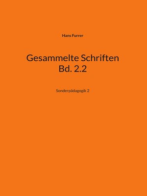 cover image of Gesammelte Schriften Bd. 2.2